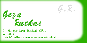 geza rutkai business card